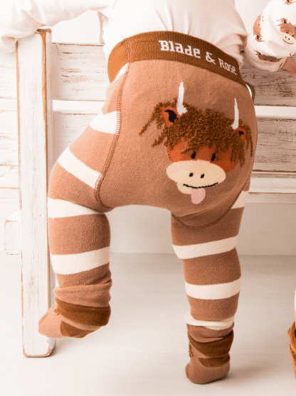 Neutral Hamish Cow Design Leggings