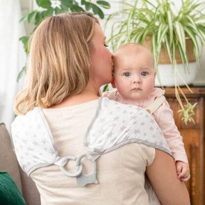 6-in-1 Multimuslin Breastfeeding Cover - Silver Stars - Image 2