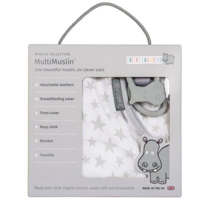 6-in-1 Multimuslin Breastfeeding Cover - Silver Stars - Image 8