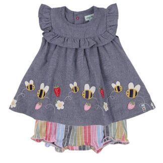 BUSY BEE DRESS AND BLOOMER SET