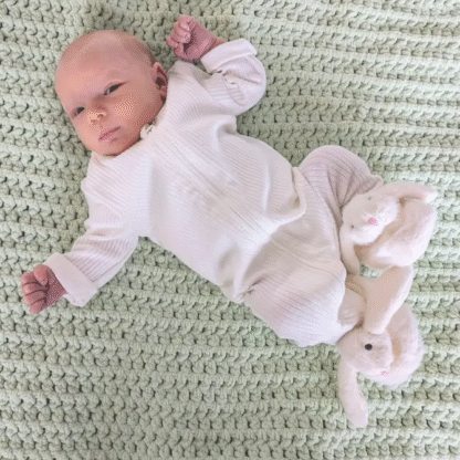Bunny Baby Soft Slippers, Cream, 0-6 months - Image 2