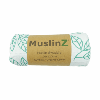 Organic Cotton Muslin Swaddle - Aqua