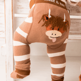 Neutral Hamish Cow Design Leggings
