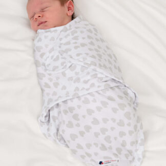  Swaddle Heart Grey 0-3 mth