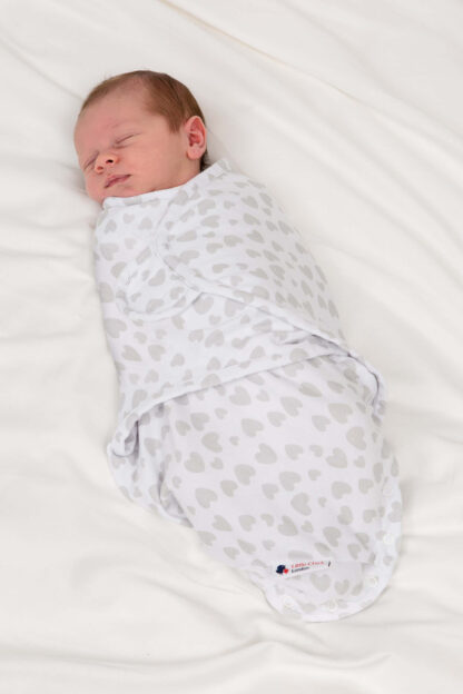  Swaddle Heart Grey 0-3 mth