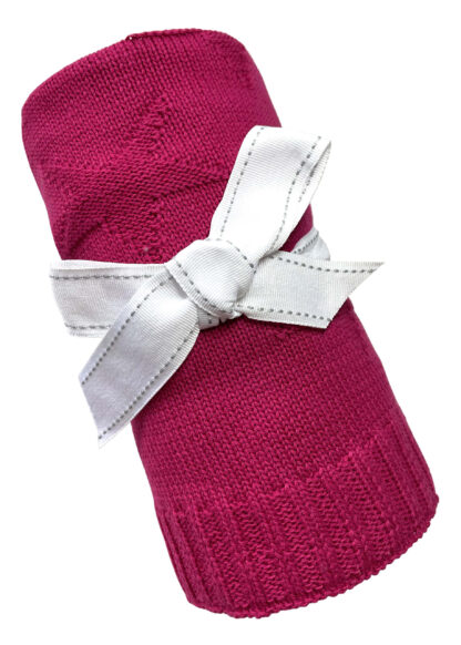 SC Star Jaquard Blanket - Raspberry
