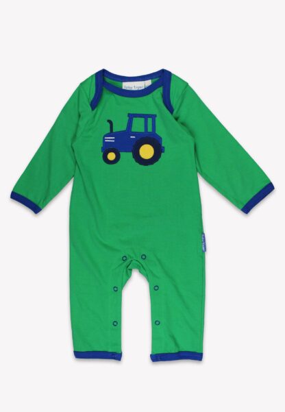 Organic Hillside Tractor Applique Babygrow