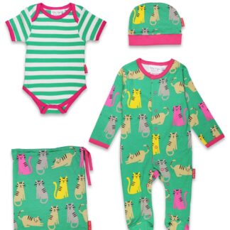 Organic Kitten Print Baby Gift Set
