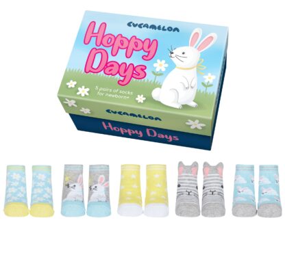 HOPPY DAYS - 5 PAIRS OF BABY SOCKS GIFT BOX
