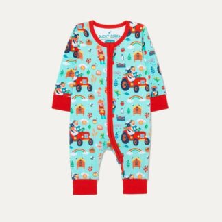Organic Cotton Sleepsuit Farmyard Fun