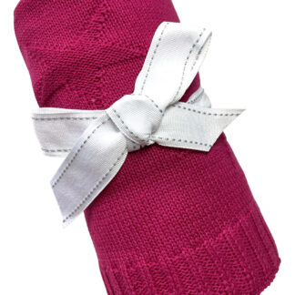 Jaquard Blanket - Raspberry