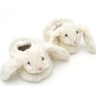 Bunny Baby Soft Slippers, Cream, 0-6 months