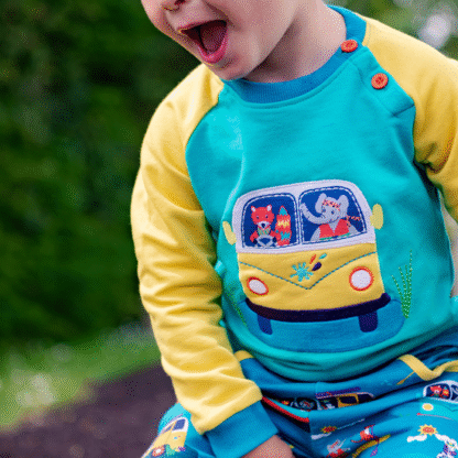Organic Cotton Sweatshirt with Campervan Appliqué - Image 4