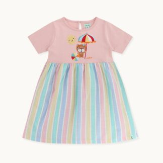Multicoloured Lilly And Deckchair Stripe Print Dress