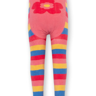 Stripey tights rose pink