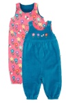 Helen Reversible Dungaree, Boat Blue/Fun Flowers