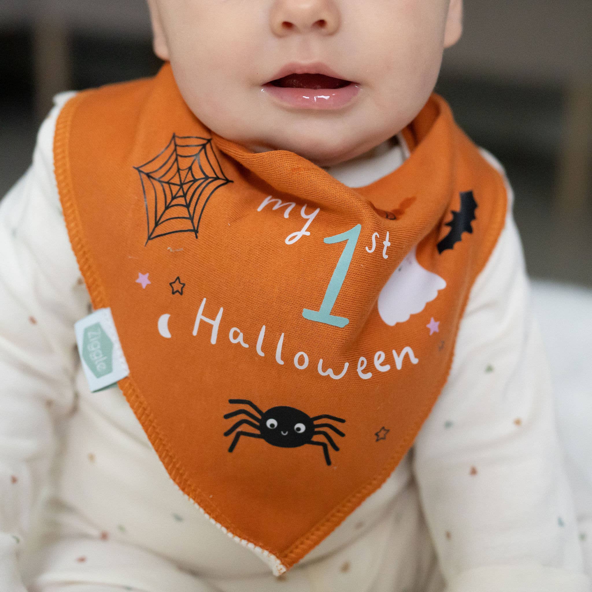 My 1st Halloween dribble bib orange - Image 2