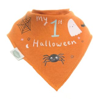 My 1st Halloween dribble bib orange