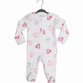 Organic Cotton Sleepsuit-Heart