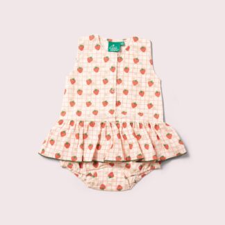  Strawberry Days Ruffle Romper