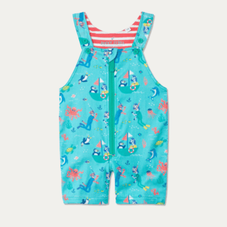 'Under the Sea' Organic Cotton Kids Short Dungarees