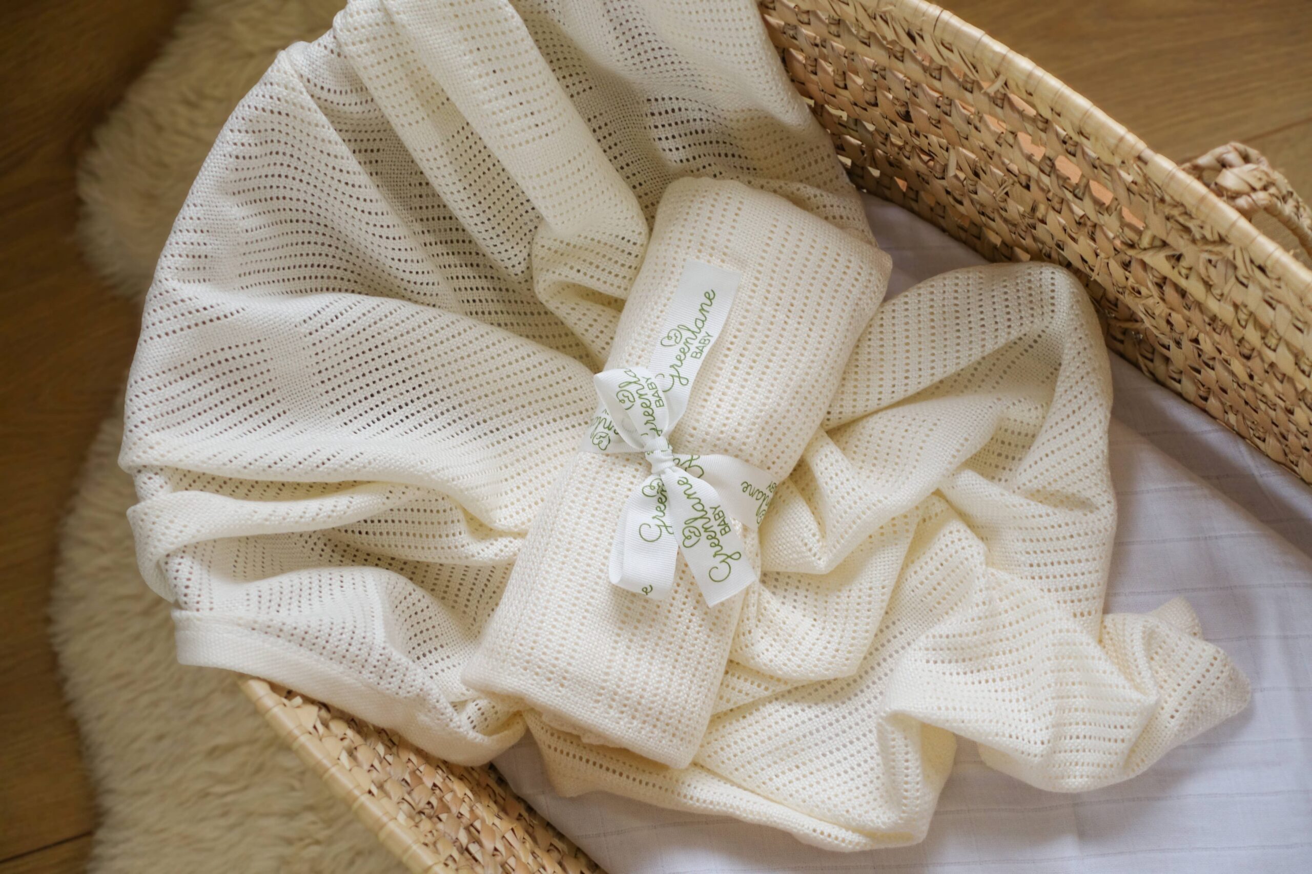 Greenlane Baby Bamboo Cotton Cellular Blanket - Image 10