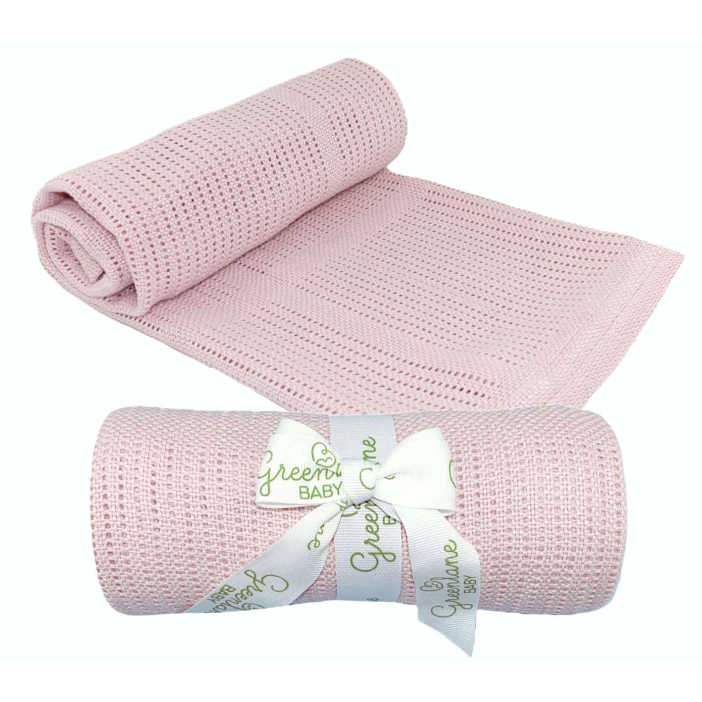 Greenlane Baby Bamboo Cotton Cellular Blanket - Image 2
