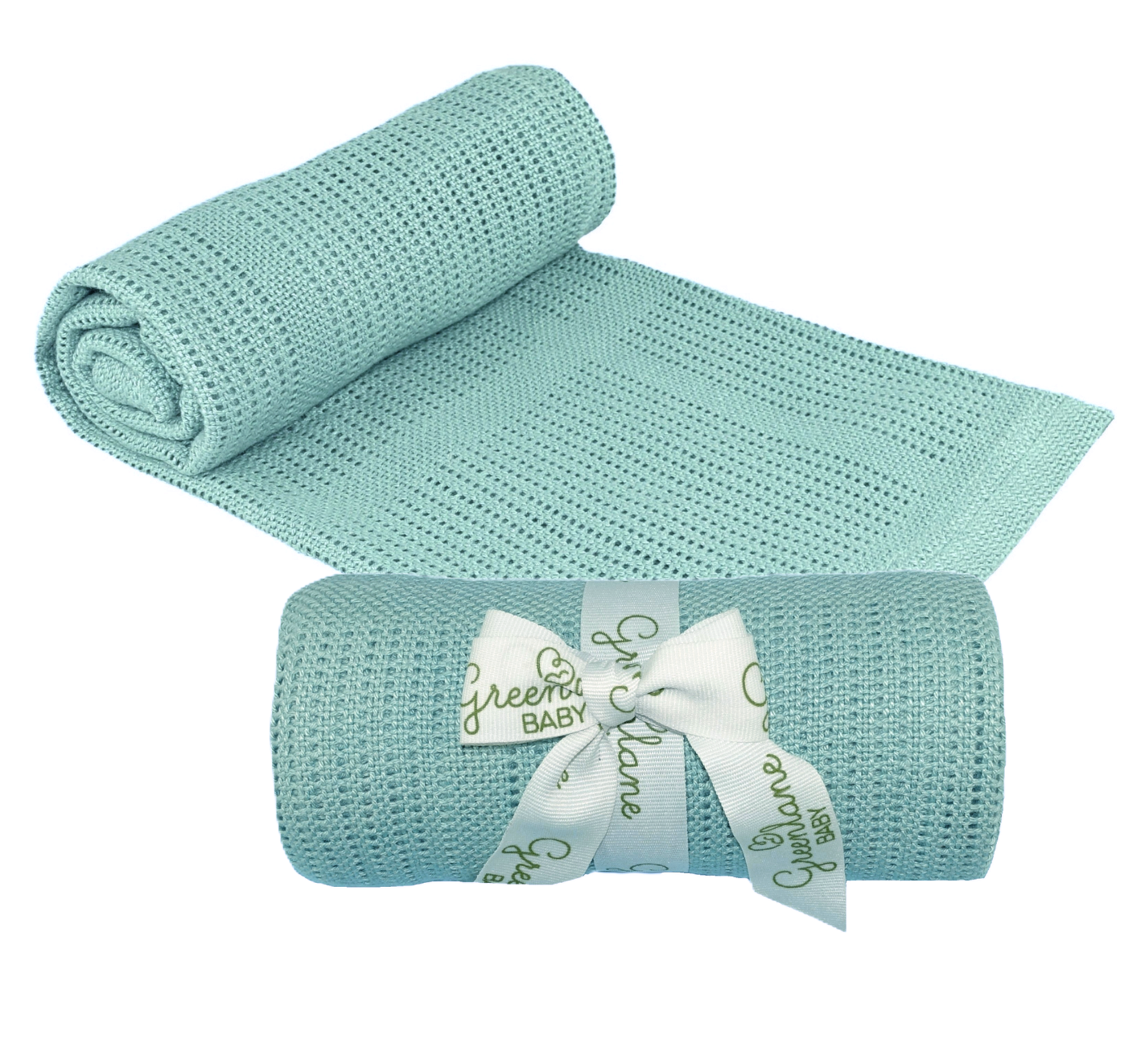 Greenlane Baby Bamboo Cotton Cellular Blanket - Image 3