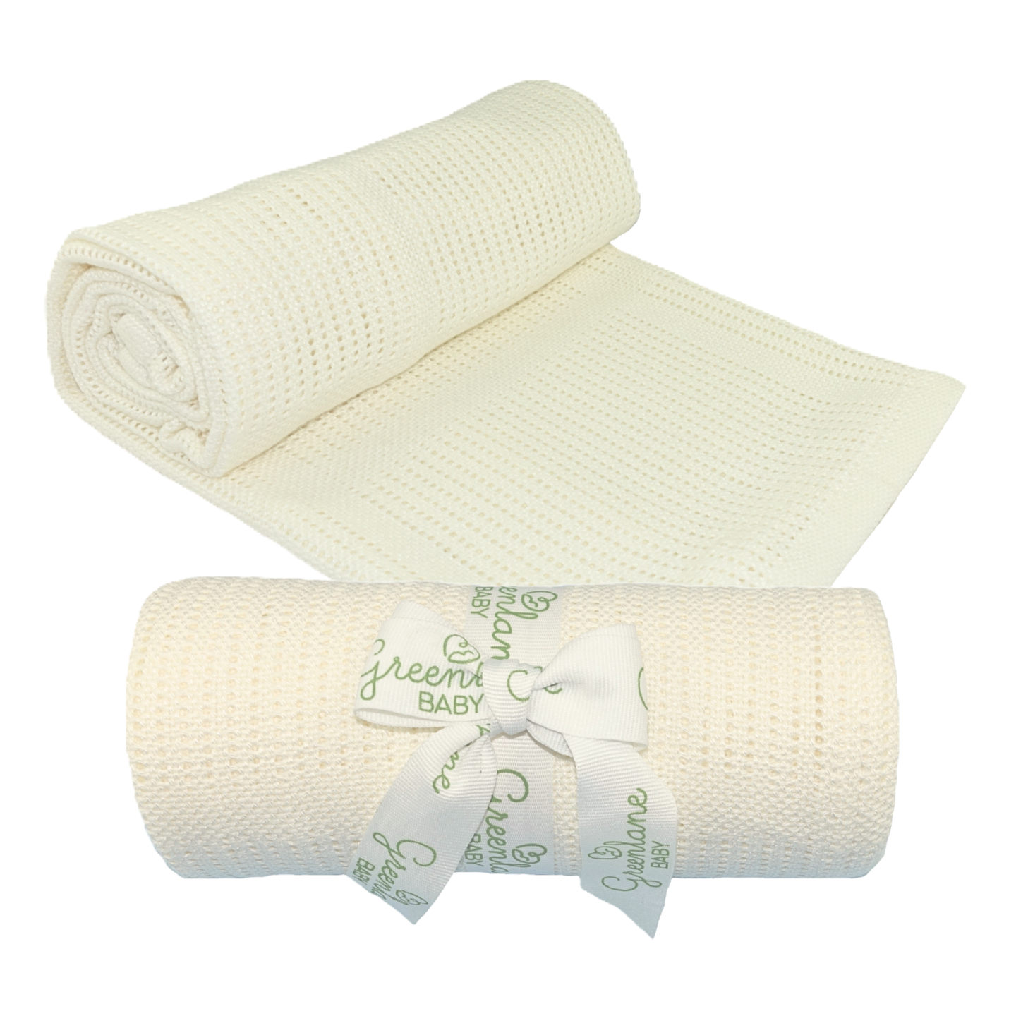 Greenlane Baby Bamboo Cotton Cellular Blanket - Image 4