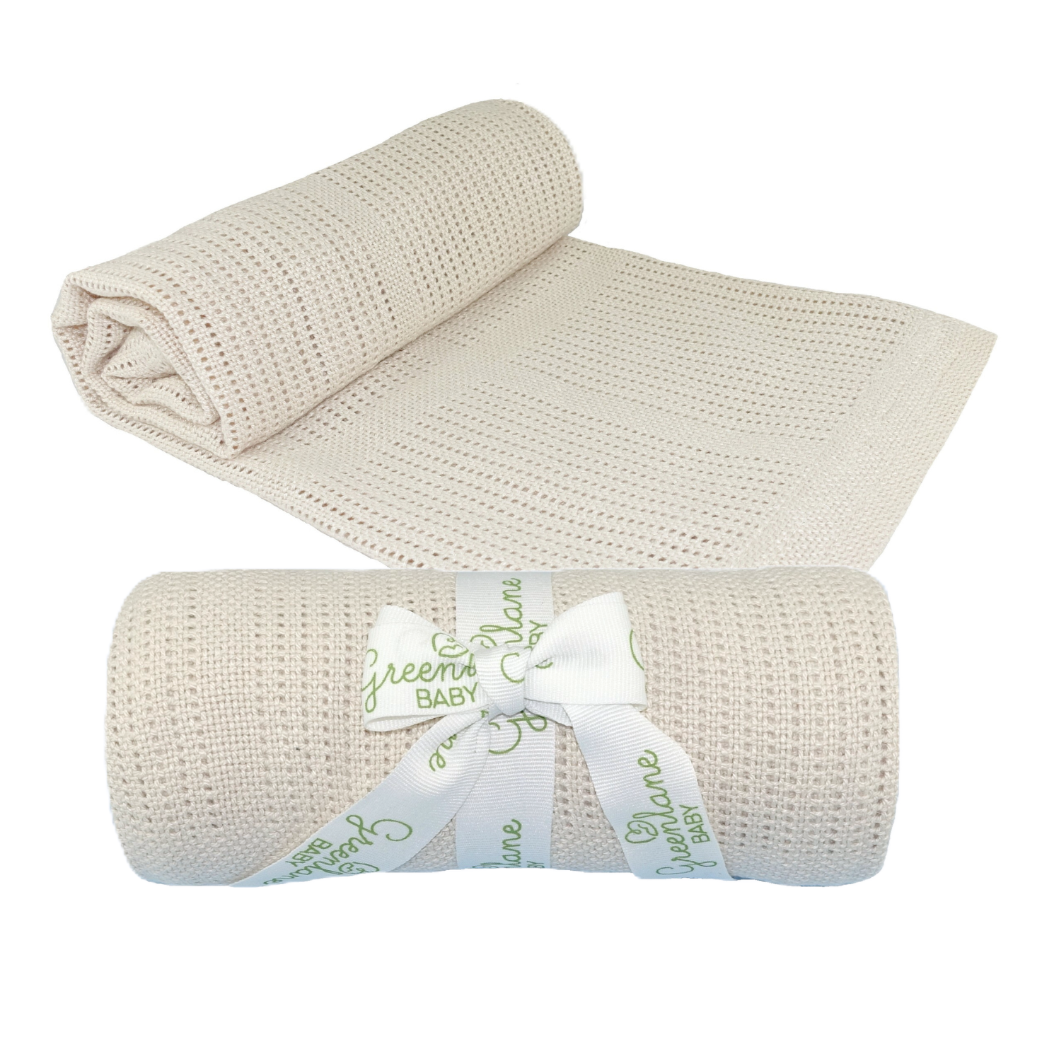 Greenlane Baby Bamboo Cotton Cellular Blanket - Image 5