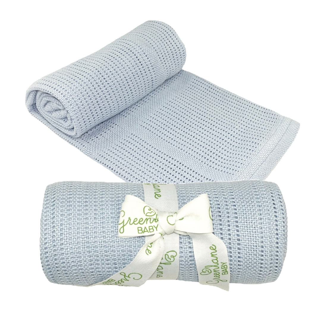 Greenlane Baby Bamboo Cotton Cellular Blanket - Image 7